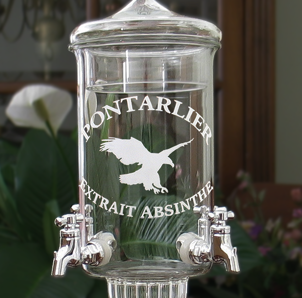 Etched Glass Absinthe Fountain Pontarlier